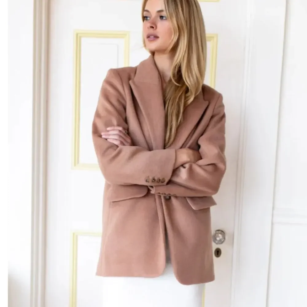 Emerson Fry $328 JUDE Jacket Camel Wool Cashmere sz 00 NWOT